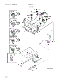 03 - Burner parts for Frigidaire Range FFGF3051TBA from AppliancePartsPros.com