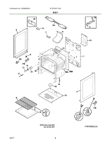 04 - Body parts for Frigidaire Range FFGF3051TSA from AppliancePartsPros.com