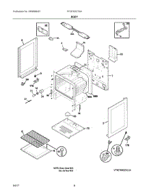 04 - Body parts for Frigidaire Range FFGF3052TSA from AppliancePartsPros.com