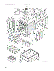 04 - Body parts for Frigidaire Range FFGS3025PSJ from AppliancePartsPros.com