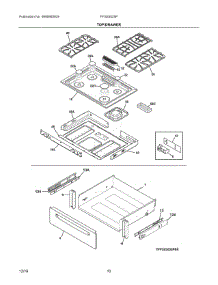 05 - Top / Drawer parts for Frigidaire Range FFGS3025PWH from AppliancePartsPros.com