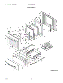 05 - Door / Drawer parts for Frigidaire Wall Oven FFGW2415QSB from AppliancePartsPros.com