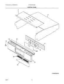 02 - Control Panel parts for Frigidaire Wall Oven FFGW2425QSB from AppliancePartsPros.com