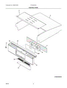 02 - Control Panel parts for Frigidaire Wall Oven FFGW2425QWA from AppliancePartsPros.com