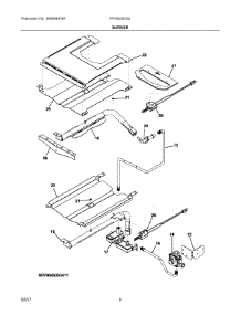 03 - Burner parts for Frigidaire Wall Oven FFGW2425QWB from AppliancePartsPros.com