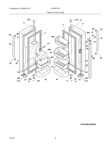 05 - Fresh Food Door parts for Frigidaire Refrigerator FFHB2740PE3 from AppliancePartsPros.com