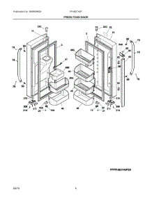 03 - Fresh Food Door parts for Frigidaire Refrigerator FFHB2740PE5A from AppliancePartsPros.com