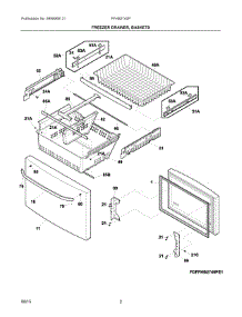 02 - Freezer Drawer, Baskets parts for Frigidaire Refrigerator FFHB2740PE7A from AppliancePartsPros.com