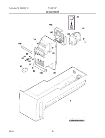 08 - Ice Container parts for Frigidaire Refrigerator FFHB2740PE8A from AppliancePartsPros.com