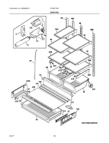 05 - Shelves parts for Frigidaire Refrigerator FFHB2740PEBA from AppliancePartsPros.com