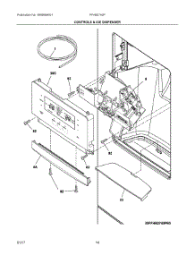 07 - Controls & Ice Dispenser parts for Frigidaire Refrigerator FFHB2740PEBA from AppliancePartsPros.com