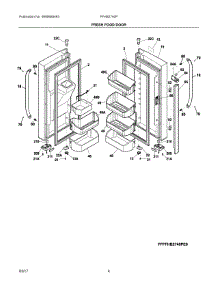 03 - Fresh Food Door parts for Frigidaire Refrigerator FFHB2740PEDA from AppliancePartsPros.com
