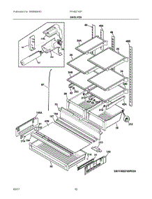 05 - Shelves parts for Frigidaire Refrigerator FFHB2740PEDA from AppliancePartsPros.com