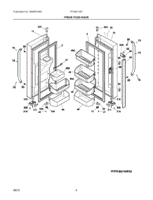 03 - Fresh Food Door parts for Frigidaire Refrigerator FFHB2740PP4 from AppliancePartsPros.com