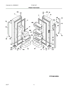 03 - Fresh Food Door parts for Frigidaire Refrigerator FFHB2740PPBA from AppliancePartsPros.com