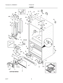 04 - Cabinet parts for Frigidaire Refrigerator FFHB2740PPBA from AppliancePartsPros.com