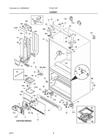 04 - Cabinet parts for Frigidaire Refrigerator FFHB2740PPDA from AppliancePartsPros.com