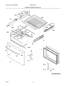 03 - Freezer Drawer, Baskets parts for Frigidaire Refrigerator FFHB2740PS5 from AppliancePartsPros.com