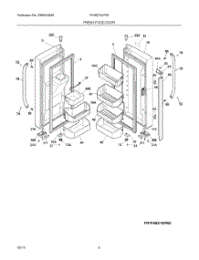 05 - Fresh Food Door parts for Frigidaire Refrigerator FFHB2740PS5 from AppliancePartsPros.com