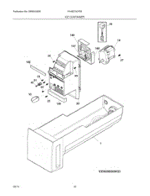 15 - Ice Container parts for Frigidaire Refrigerator FFHB2740PS5 from AppliancePartsPros.com