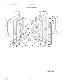 03 - Fresh Food Door parts for Frigidaire Refrigerator FFHB2740PS7A from AppliancePartsPros.com