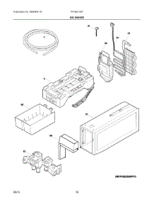 09 - Ice Maker parts for Frigidaire Refrigerator FFHB2740PS9A from AppliancePartsPros.com