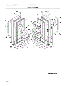 03 - Fresh Food Door parts for Frigidaire Refrigerator FFHB2740PSAA from AppliancePartsPros.com