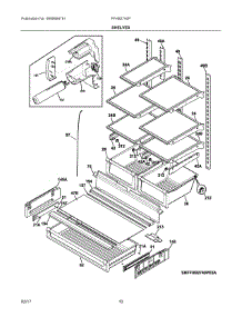 05 - Shelves parts for Frigidaire Refrigerator FFHB2740PSDA from AppliancePartsPros.com