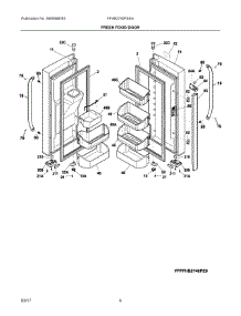 03 - Fresh Food Door parts for Frigidaire Refrigerator FFHB2740PSEA from AppliancePartsPros.com