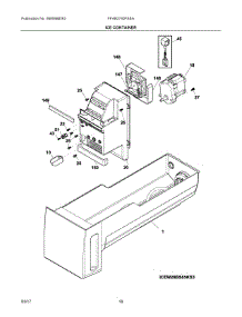 08 - Ice Container parts for Frigidaire Refrigerator FFHB2740PSEA from AppliancePartsPros.com