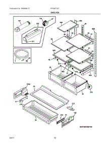 05 - Shelves parts for Frigidaire Refrigerator FFHB2750TE0 from AppliancePartsPros.com