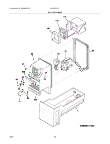 08 - Ice Container parts for Frigidaire Refrigerator FFHB2750TE0 from AppliancePartsPros.com