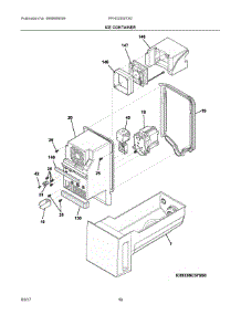 08 - Ice Container parts for Frigidaire Refrigerator FFHD2250TS0 from AppliancePartsPros.com