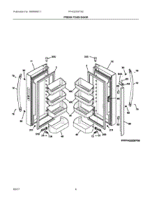 03 - Fresh Food Door parts for Frigidaire Refrigerator FFHG2250TS0 from AppliancePartsPros.com