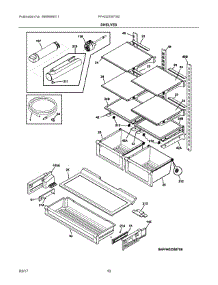 05 - Shelves parts for Frigidaire Refrigerator FFHG2250TS0 from AppliancePartsPros.com