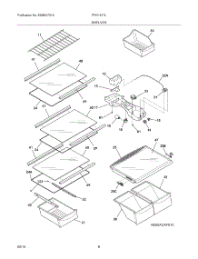 07 - Shelves parts for Frigidaire Refrigerator FFHI1817LBA from AppliancePartsPros.com