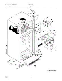 03 - Cabinet parts for Frigidaire Refrigerator FFHI1817LSC from AppliancePartsPros.com