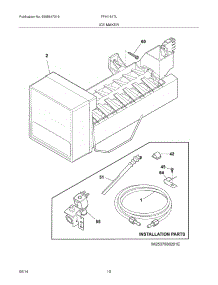 11 - Ice Maker parts for Frigidaire Refrigerator FFHI1817LWA from AppliancePartsPros.com