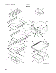 04 - Shelves parts for Frigidaire Refrigerator FFHI1817LWC from AppliancePartsPros.com