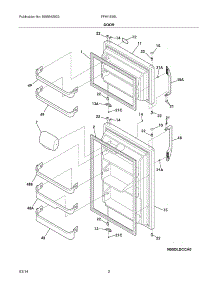 03 - Doors parts for Frigidaire Refrigerator FFHI1826LWA from AppliancePartsPros.com