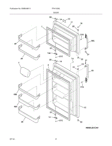 03 - Doors parts for Frigidaire Refrigerator FFHI1826LWB from AppliancePartsPros.com