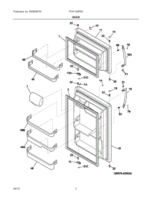 02 - Door parts for Frigidaire Refrigerator FFHI1826PS3 from AppliancePartsPros.com