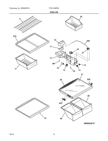 04 - Shelves parts for Frigidaire Refrigerator FFHI1826PS3 from AppliancePartsPros.com
