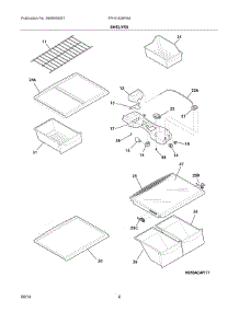 04 - Shelves parts for Frigidaire Refrigerator FFHI1826PS4 from AppliancePartsPros.com