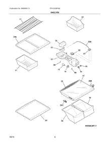 04 - Shelves parts for Frigidaire Refrigerator FFHI1826PS5 from AppliancePartsPros.com