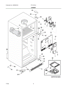 03 - Cabinet parts for Frigidaire Refrigerator FFHI1831QS5 from AppliancePartsPros.com