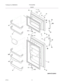 03 - Doors parts for Frigidaire Refrigerator FFHI2126PS5 from AppliancePartsPros.com