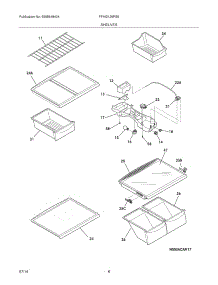 07 - Shelves parts for Frigidaire Refrigerator FFHI2126PS5 from AppliancePartsPros.com