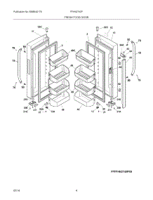 05 - Fresh Food Door parts for Frigidaire Refrigerator FFHN2740PP1 from AppliancePartsPros.com