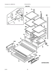 05 - Shelves parts for Frigidaire Refrigerator FFHN2740PP2A from AppliancePartsPros.com